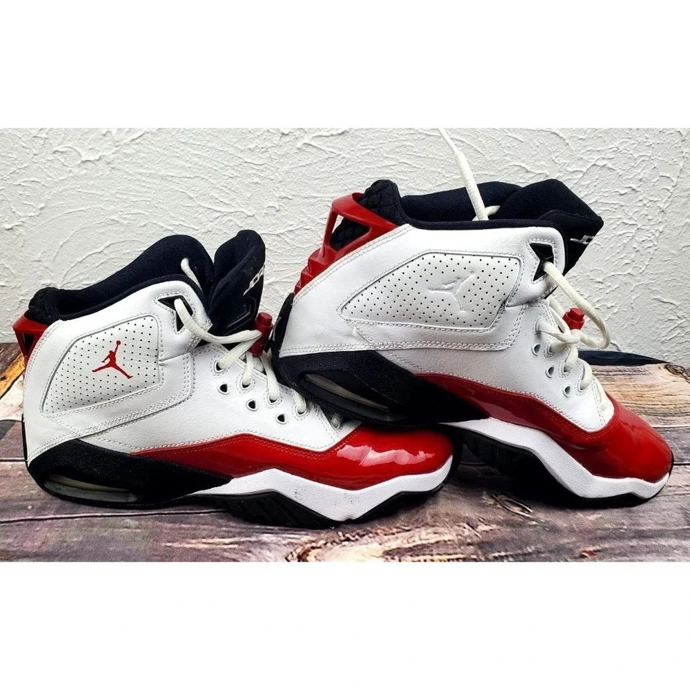 Jordan 7Y White Red Black Athletic Sneakers CK1425-106